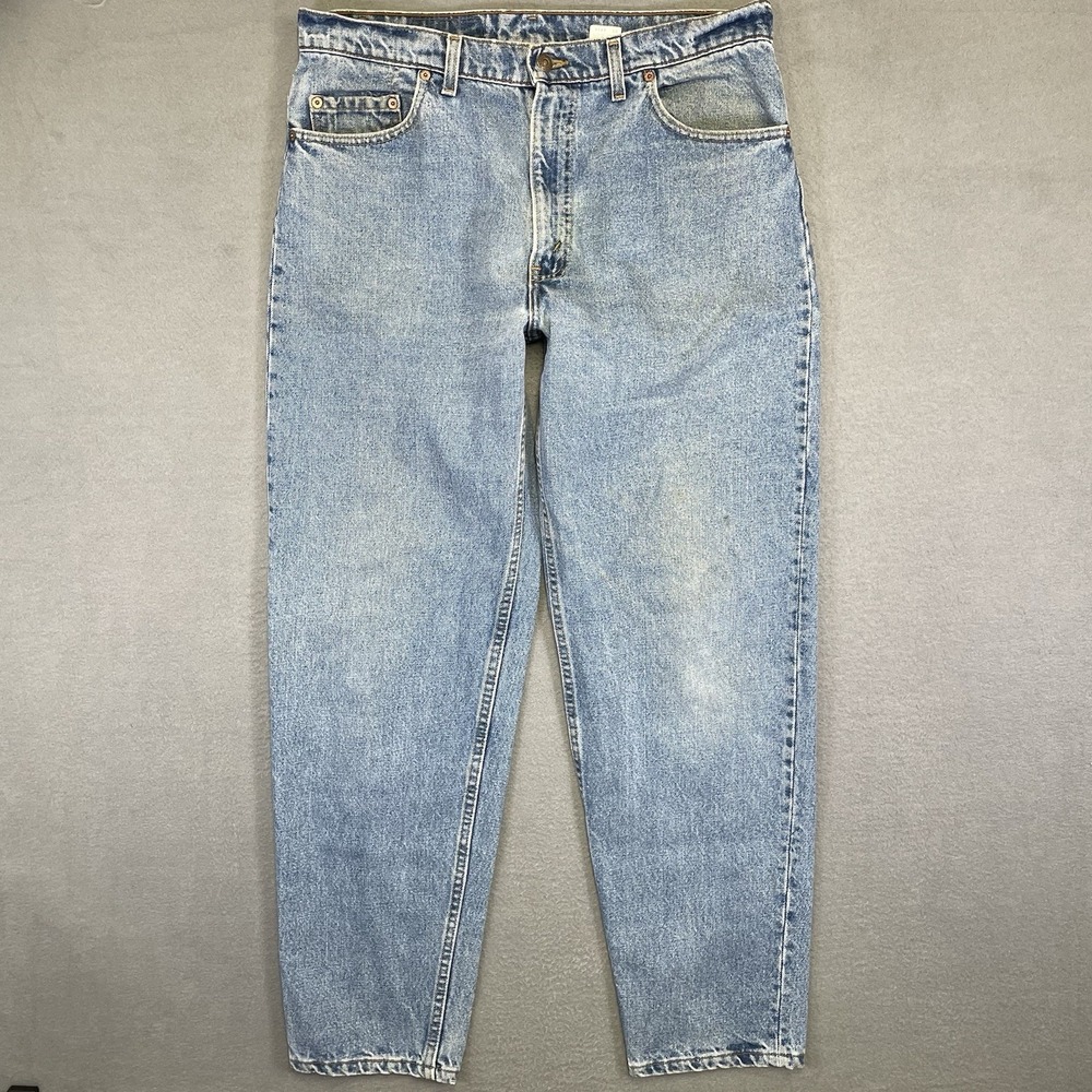 Levi's 550 Jeans Men 36x32 Light Wash Relaxed Tapered Leg Made USA Vintage